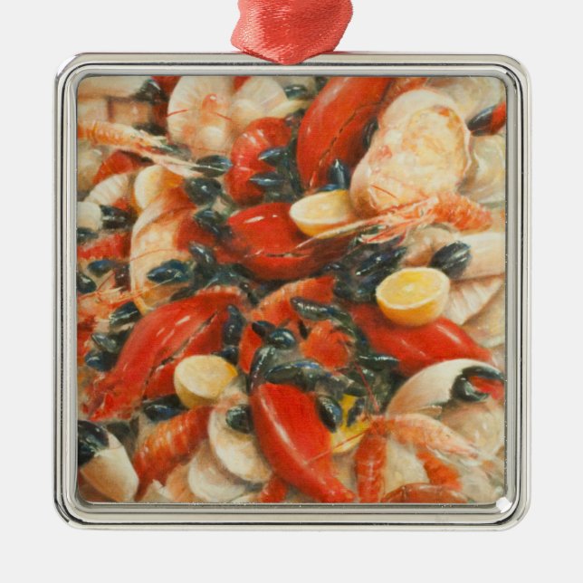 Ornement Métallique Fantaisie 2010 de fruits de mer (Devant)