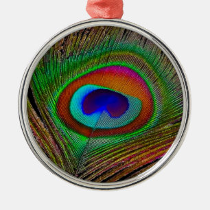 Ornement Métallique Feather Vibrant Copper