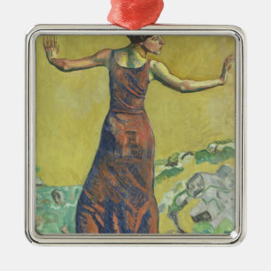 Ornement Métallique Femme Joyeuse