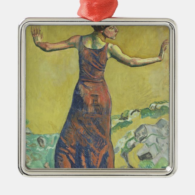 Ornement Métallique Femme Joyeuse (Devant)