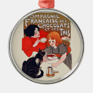 Ornement Métallique Fête du chocolat français Steinlen Art