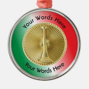 Ornement Métallique Firefighter Gold Medallion