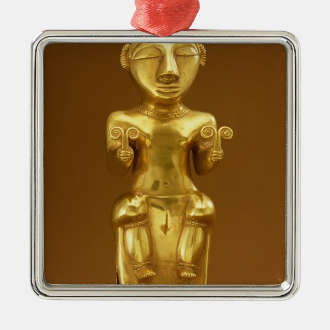 Ornement Métallique Flacon de chaux de Quimbaya, de Colombie (Devant)