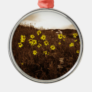 Ornement Métallique Fleurs de soleil