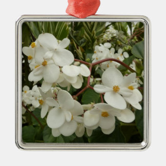 Ornement Métallique Flore de Bégonia blanche tropicale