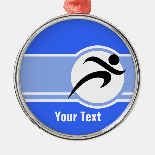 Ornement Métallique Fonctionnement bleu (Devant)