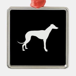 Ornement Métallique Forme noir et blanc de Greyhound