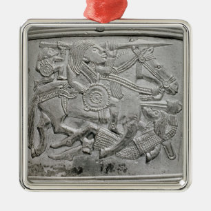 Ornement Métallique Fragment de casque, de trésor de Sutton Hoo