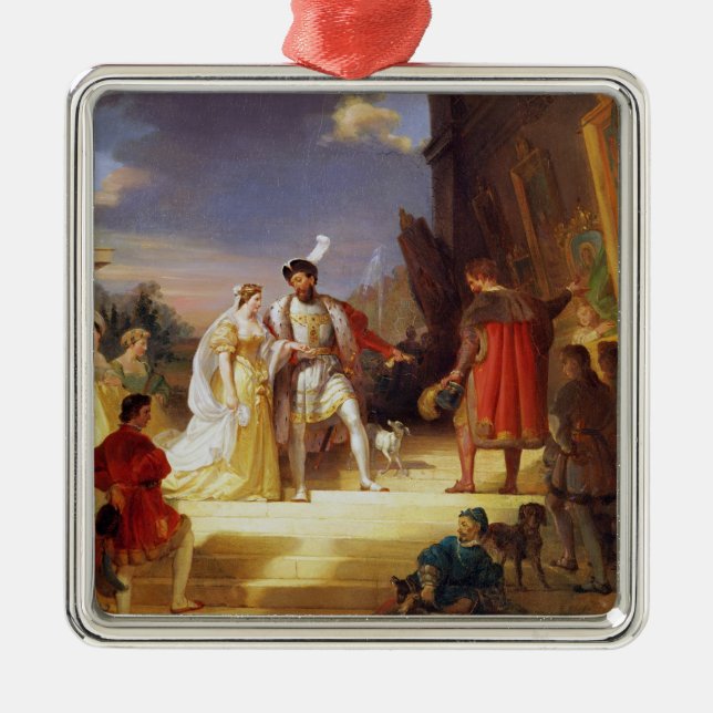 Ornement Métallique Francois I avec Leonardo da Vinci (Devant)