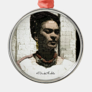 Ornement Métallique Frida Kahlo Portrait textile