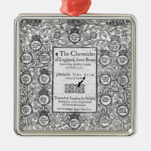 Ornement Métallique Frontispice de 'The Chronicles d'England