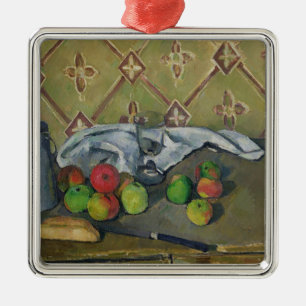 Ornement Métallique Fruit de Paul Cezanne , serviette et cruche de