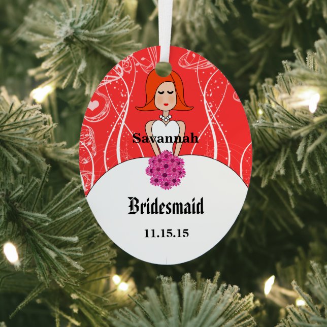 Ornement Métallique Fuchsia et Mariage de corail Chaire rouge (Insitu)