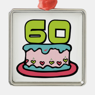 Ornement Métallique Gâteau d'anniversaire de 60 ans