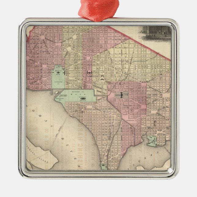 Ornement Métallique Georgetown et la ville de Washington (Devant)