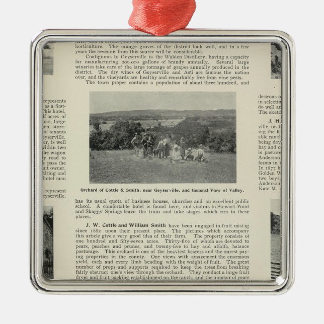 Ornement Métallique Geyserville, la Californie (Devant)