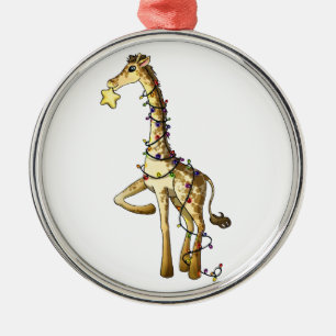 Ornement Métallique Girafe brillante