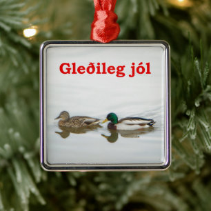 Ornement Métallique Gleðileg jól - Mallards