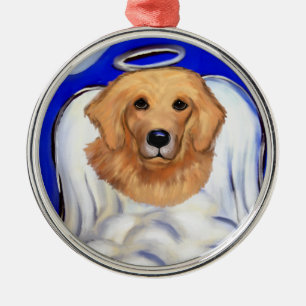 Ornement Métallique Golden Retriever