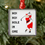 Ornement Métallique Golf Trou en un Collectible<br><div class="desc">Un cadeau unique de Noël de golf,  commémorant le trou-en-un de votre golfeur préféré. Pour personnaliser,  ajoutez votre texte.</div>