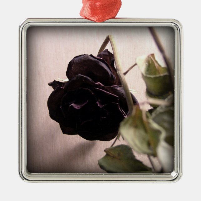 Ornement Métallique Gothique Rose mort (Devant)
