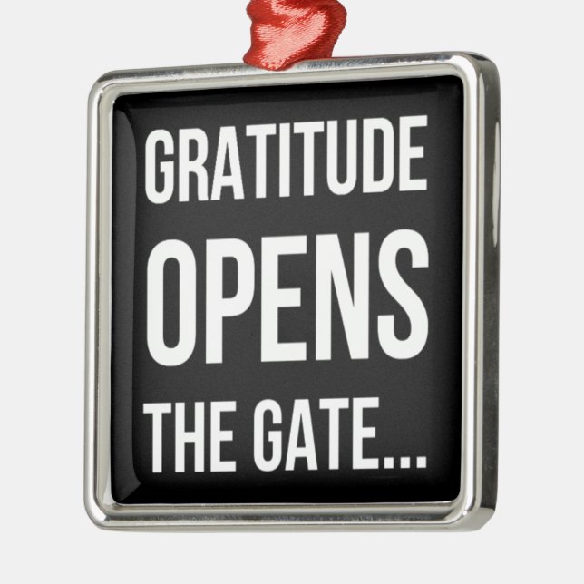 Ornement Métallique Gratitude ouvre la citation inspirante Gate (Gauche)
