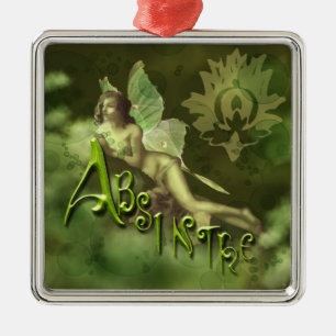 Ornement Métallique Green Fairy Splashy Collage II