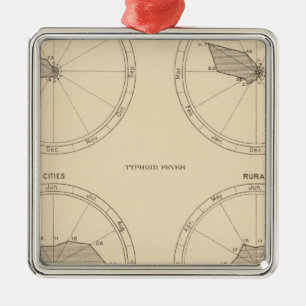 Ornement Métallique Grippe des 117 décès, fièvre typhoïde 1900, 1890