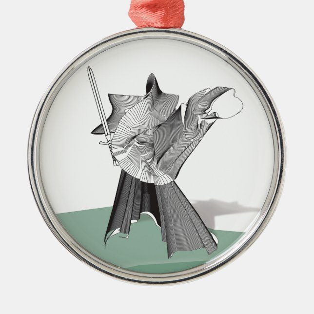 Ornement Métallique Guerrier numérique (Devant)