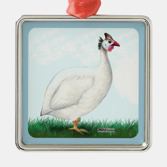 Ornement Métallique Guinée blanche (Devant)