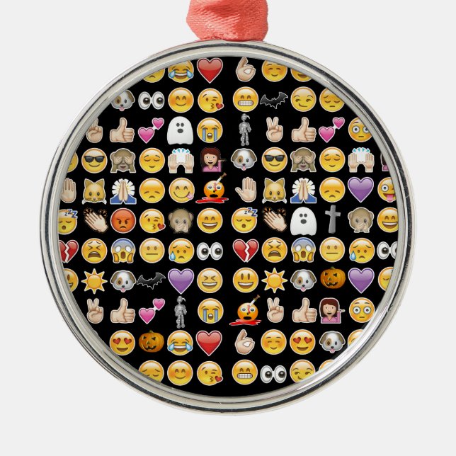 Ornement Métallique halloween emoji (Devant)