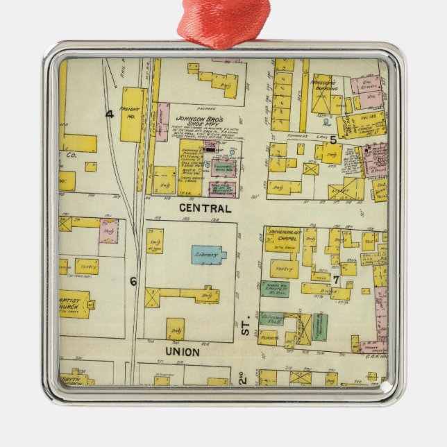 Ornement Métallique Hallowell, comté de Kennebec, et le Maine 2 (Devant)