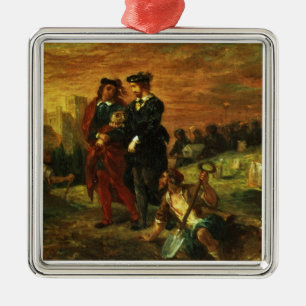 Ornement Métallique Hamlet et Horatio dans le cimetière, 1859 (huile