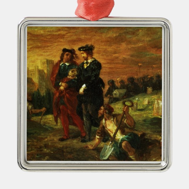 Ornement Métallique Hamlet et Horatio dans le cimetière, 1859 (huile (Devant)