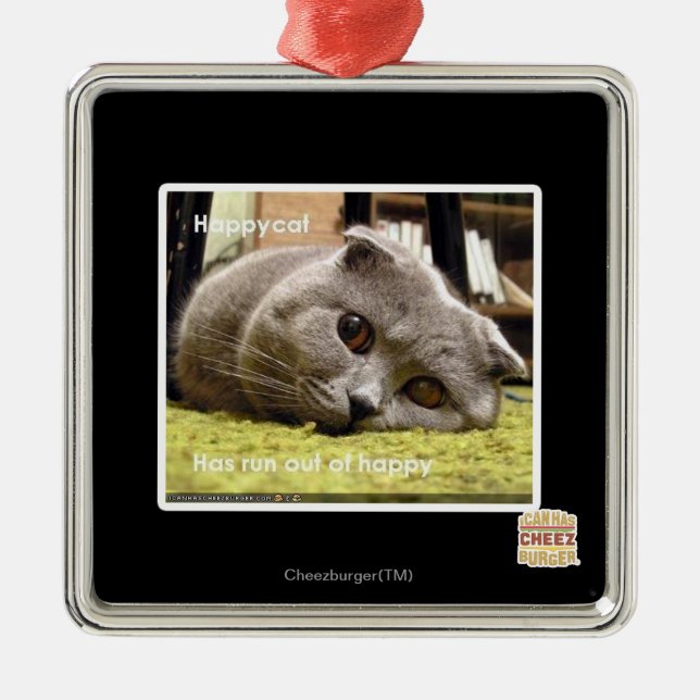 Ornement Métallique Happy cat, de happy (Devant)