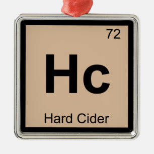Ornement Métallique Hc - Chimie du cidre dur Symbole de table périodi