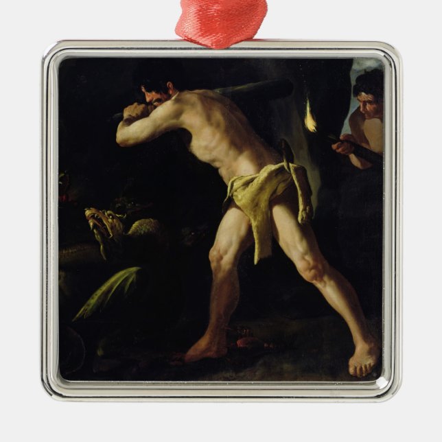 Ornement Métallique Hercule combattant avec l'hydre de Lernaean (Devant)