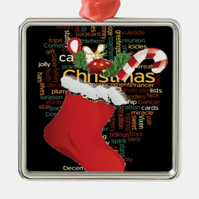 Ornement Métallique HoHo ! Merry Christmas TOXITS et Happy New Year (Devant)