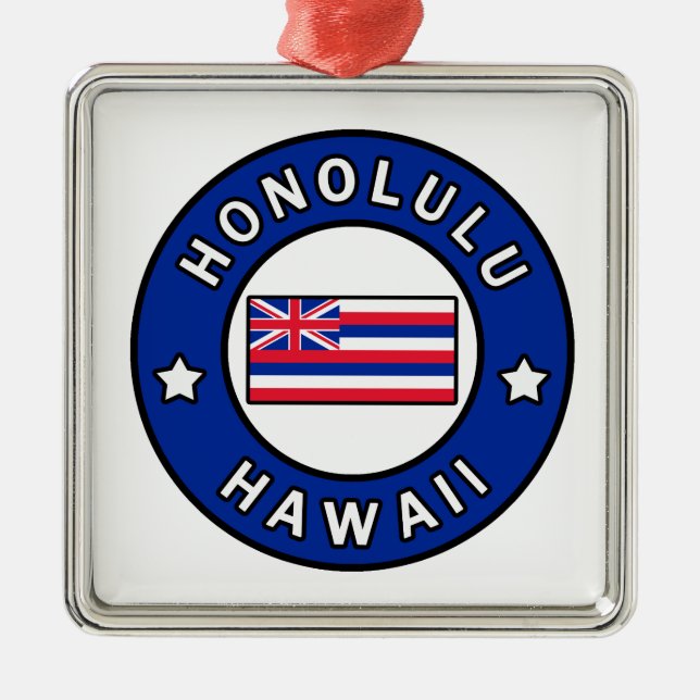 Ornement Métallique Honolulu Hawaii (Devant)