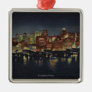 Ornement Métallique Horizon de nuit "de la ville de la Reine du