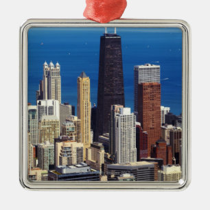 Ornement Métallique Horizon et points de repère de Chicago