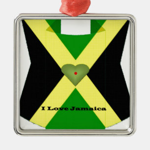 Ornement Métallique I Love Jamaica Have a Nice Day and a Better Night