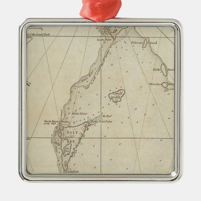 Ornement Métallique Îles de Turcs (Devant)