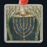 Ornement Métallique Illumination d'un menorah, de<br><div class="desc">Illumination d'un menorah,  de la bible juive de Cervera,  1299 % pipe% par emplacement d'art de Joseph Asarfati | : Instituto DA Biblioteca Nacional,  nombre de collection d'image de l'artiste français | de Lisbonne,  Portugal | : XIR161985</div>