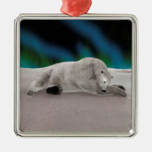 Ornement Métallique Illustration de la nature arctique de l'ours polai