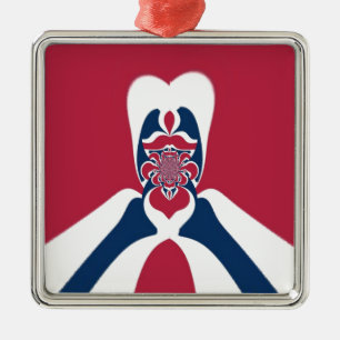 Ornement Métallique Impression Abstraite E.T.