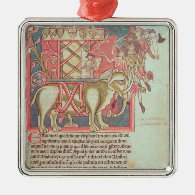 Ornement Métallique Infanterie attaquant un éléphant (Devant)