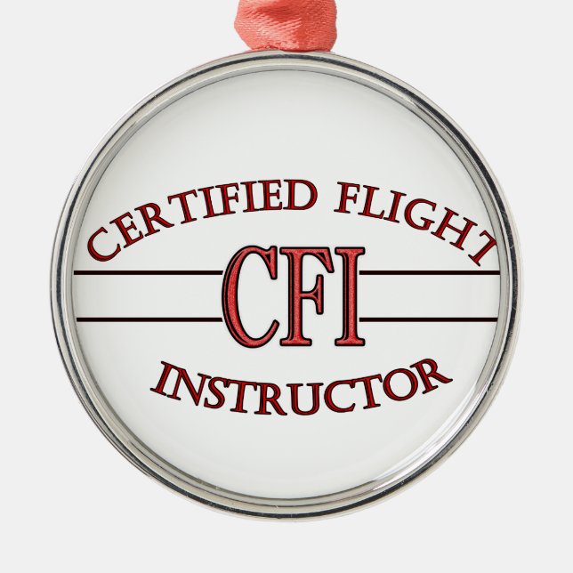 ORNEMENT MÉTALLIQUE INSTRUCTEUR DE VOL CERTIFIÉ LOGO RED CSF (Devant)