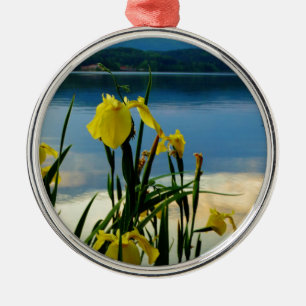 Ornement Métallique Iris jaune à Lake Shore