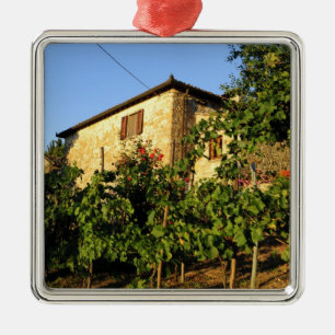 Ornement Métallique Italie, Toscane, Greve. Scènes de vin fin d'été